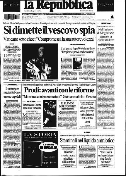 Il lunedì de La repubblica